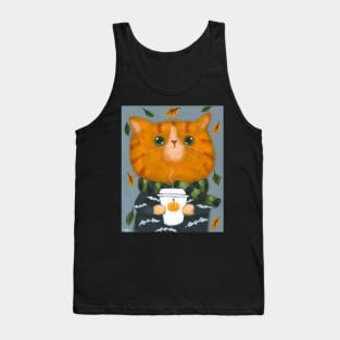 Pumpkin Spice Kitty Tank Top